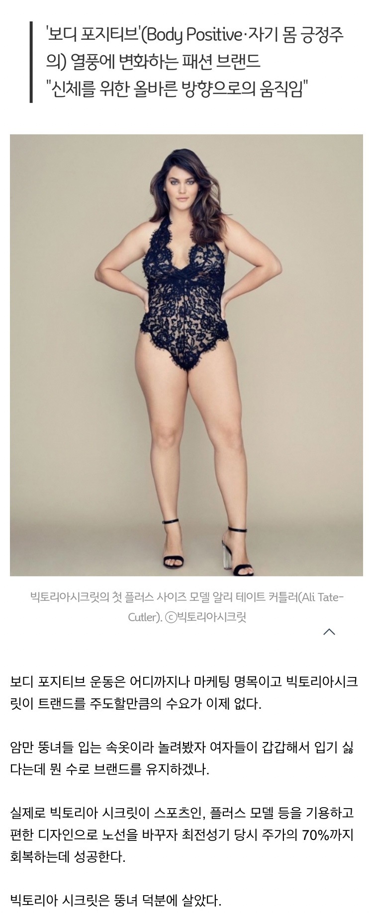 [유머] 빅토리아 시크릿이 뚱녀를 써서 망했을까? -  와이드섬