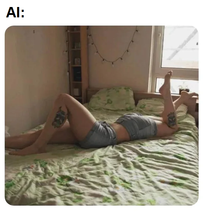 [유머] AI야 하체가 쩌는 여자좀 그려줘 -  와이드섬