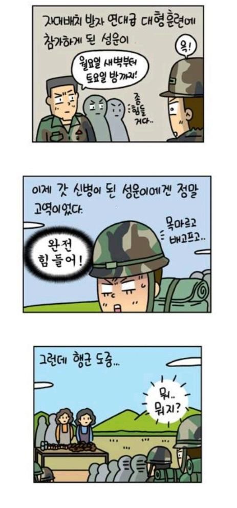 [유머] 이등병 때 동네 아줌마에게 부탁한 썰. -  와이드섬