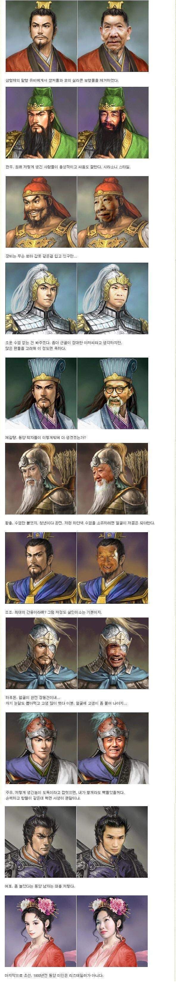 [유머] 삼국지 외모 거품제거 -  와이드섬