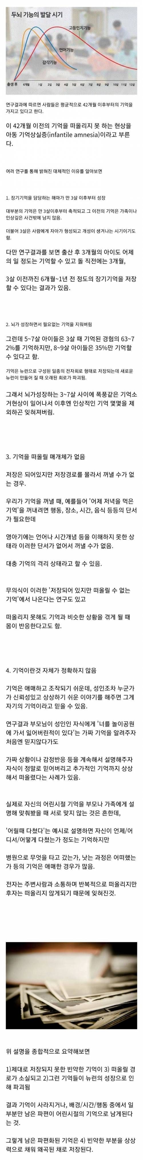 [유머] 우리가 5살 이전 기억을 잘 못하는 이유 -  와이드섬
