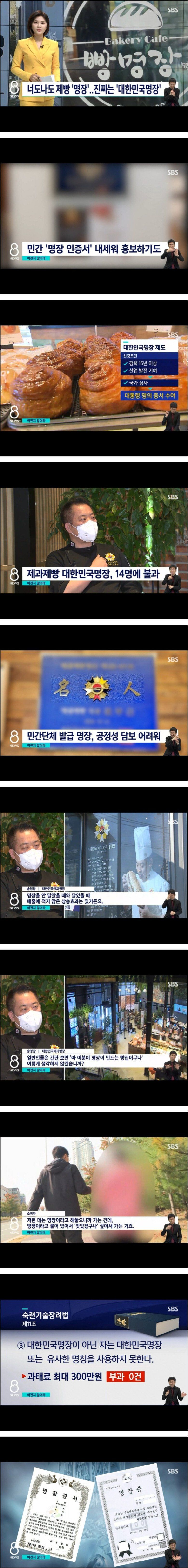 [유머] 대한민국 제빵 명장들 목록 -  와이드섬