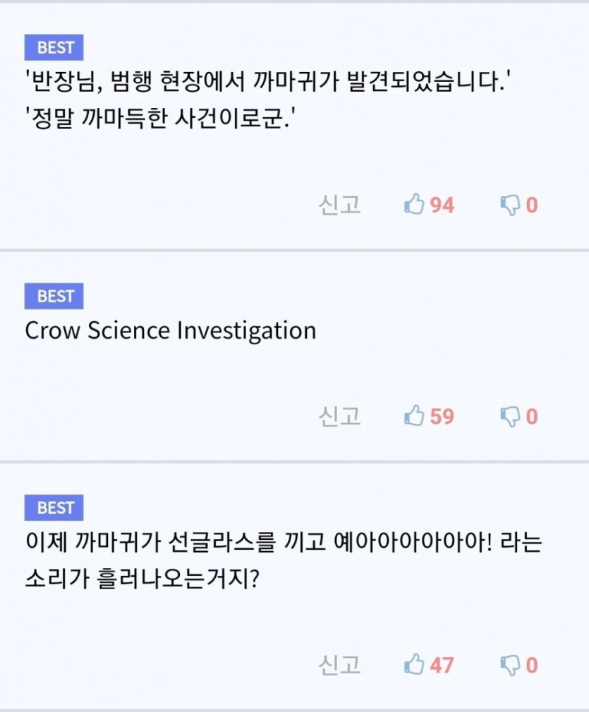 [유머] 까마귀들의 장례식. -  와이드섬