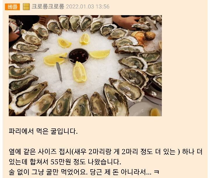 [유머] 굴55만원 어치ㅆㅂ -  와이드섬