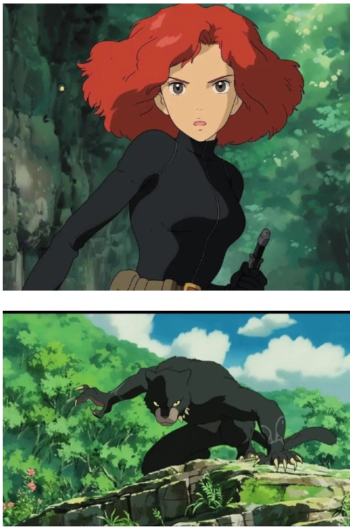 [유머] 지브리작화의 히어로들 -  와이드섬