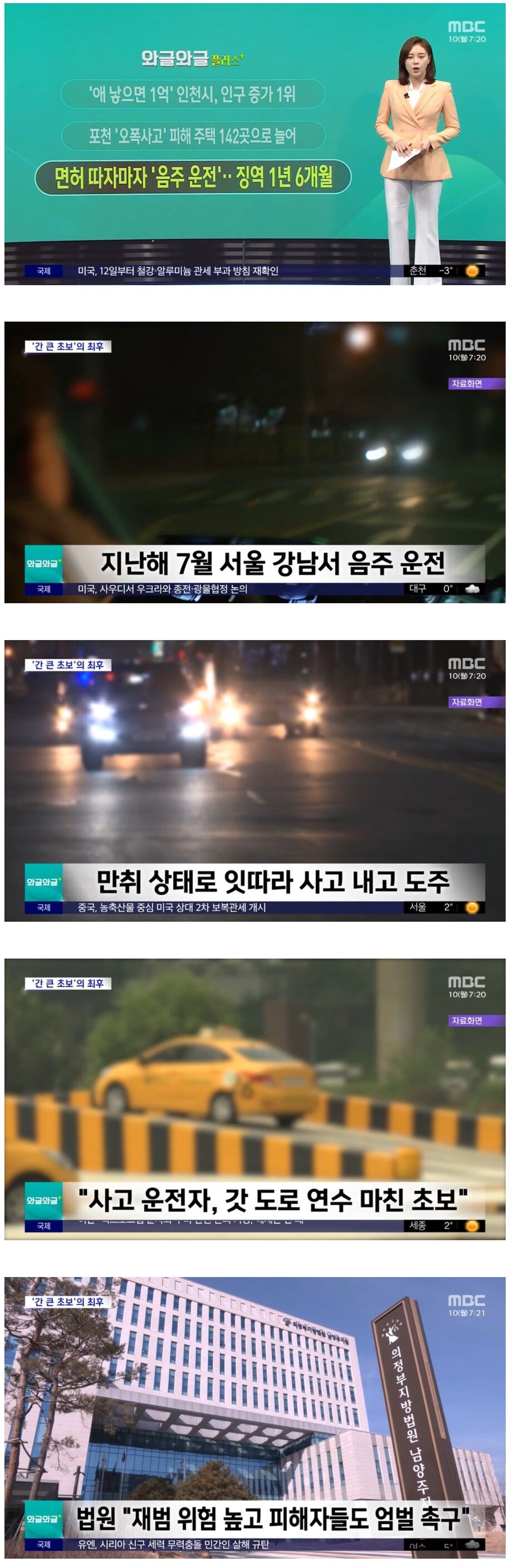 [유머] 음주운전 클라스 레전드 -  와이드섬