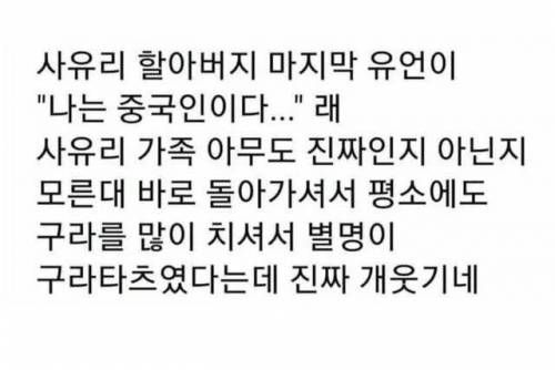 [유머] 사유리 할아버지가 남긴 아직도 진짠지 모르는 유언 -  와이드섬