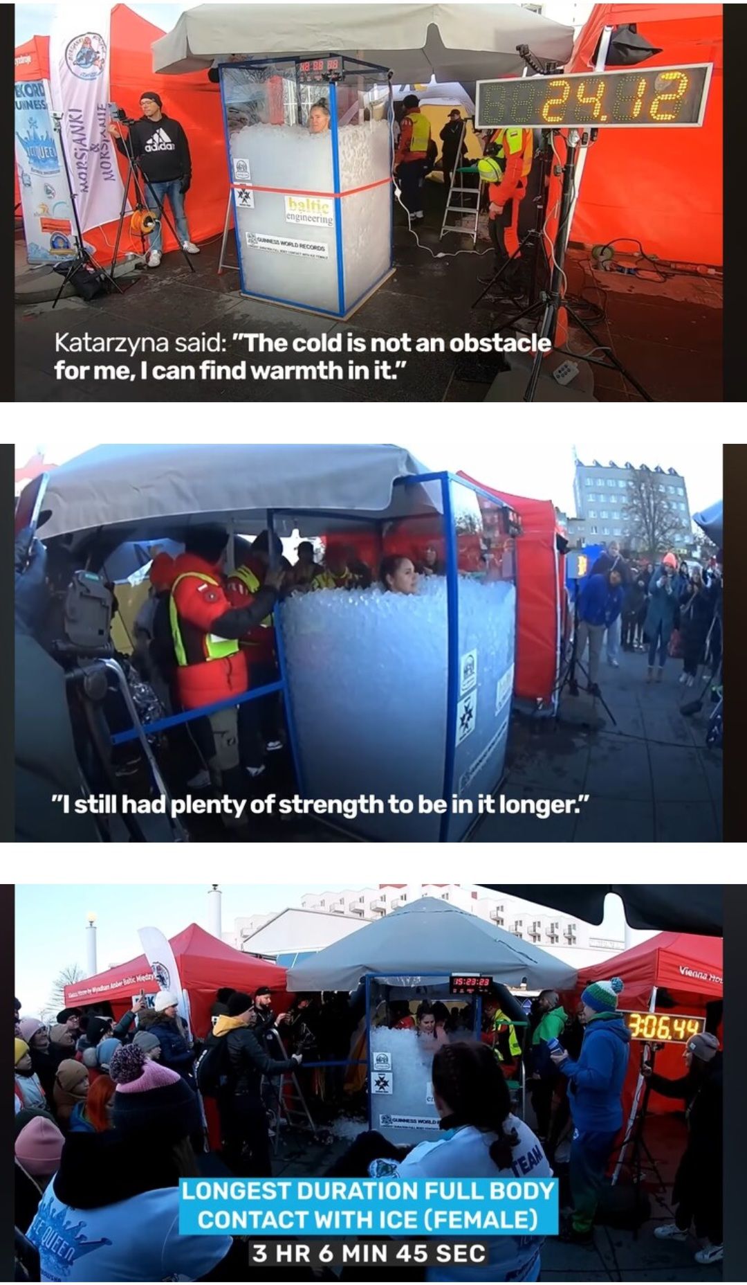 [유머] 얼음속에서 3시간 버틴 여성 -  와이드섬