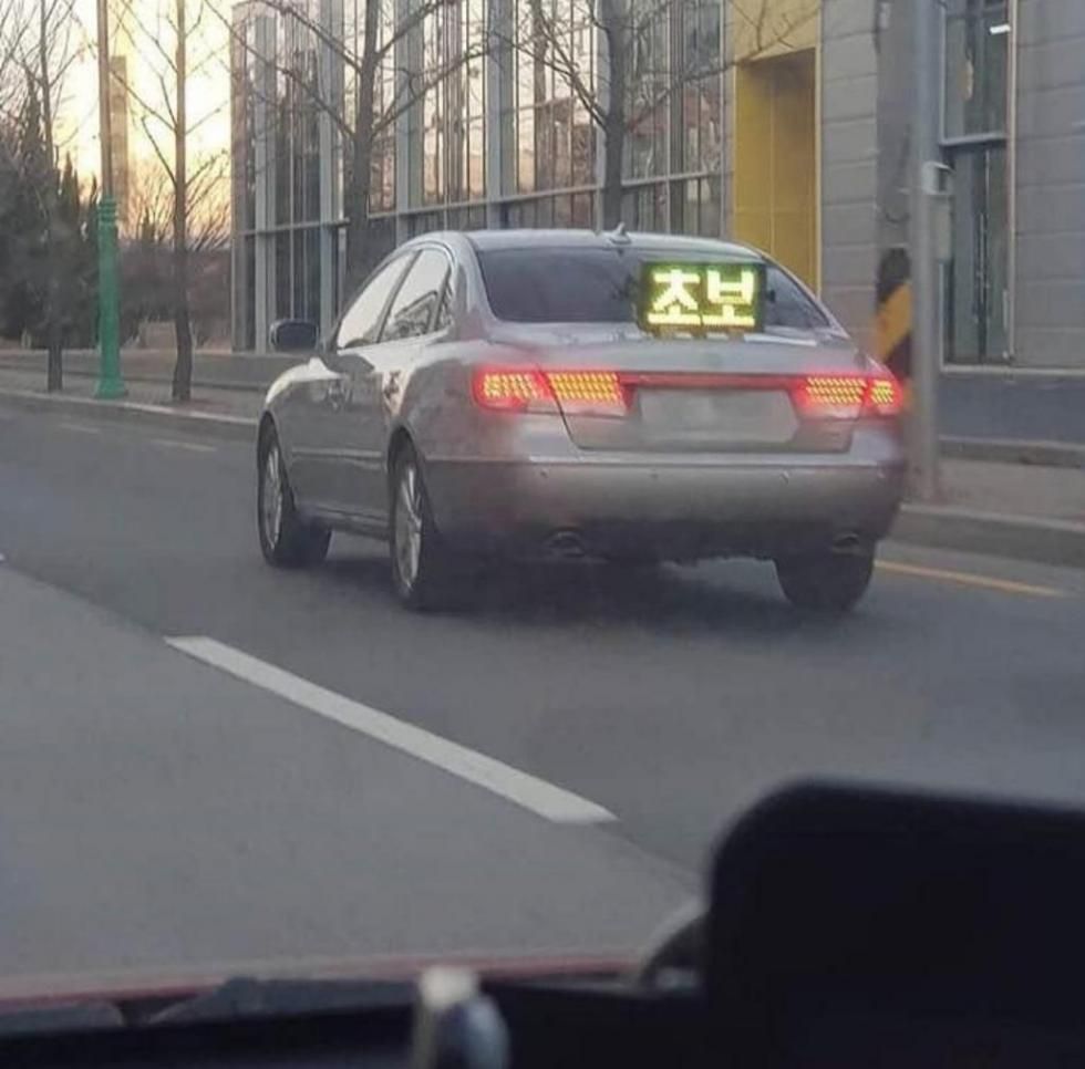 [유머] 평범한 초보운전표시는 시시해 -  와이드섬