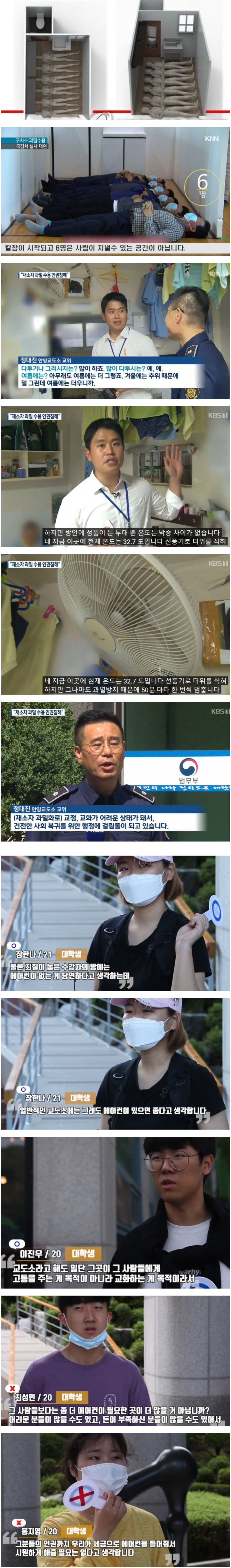 [유머] 교도소 과밀 수용에 따른 에어컨 설치 찬반양론 -  와이드섬