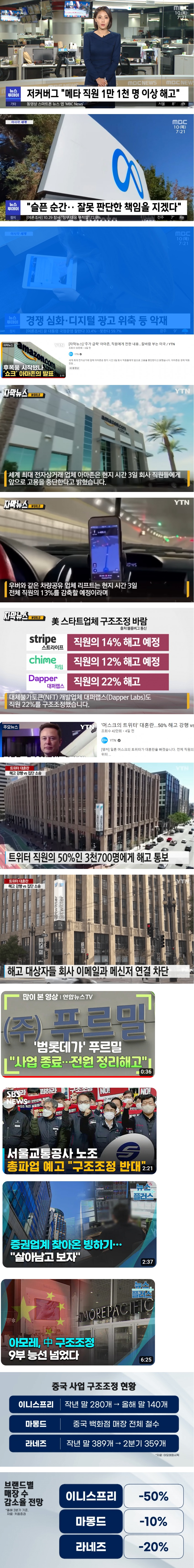 [유머] 세계적인 구조조정 칼바람 -  와이드섬